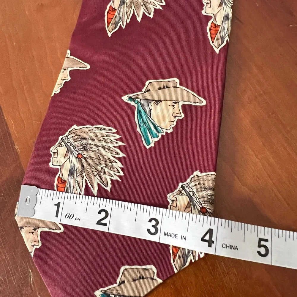 Tabasco Cowboy & Native American Men’s Necktie Vintage